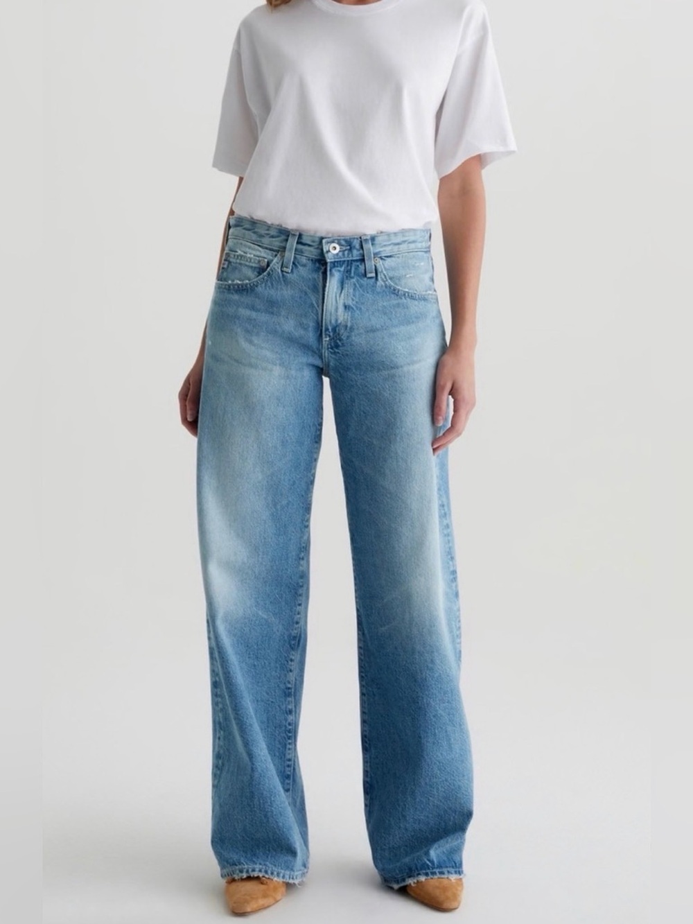 Ag Adriano Goldschmied ADRIA Low-Rise Wide leg Jeans Size 27
